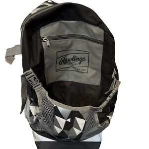 Rawlings Youth Players T-Ball Backpack Equipment Bag Bat Slots Fence Hook Black